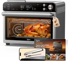 12-in-1 Countertop Air Fryer Toaster Oven, Smart Meat Probe, 27QT