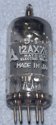 松下 12AX7 / ECC83 真空管 4本セット音出し◯ Matsushita 12AX7/ECC83 Tested Tube Grey Plate Angled Halo Balanced