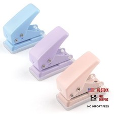 3 PCS Single Hole Puncher - Mini Hole Punch with 6 Sheet Capacity - ID