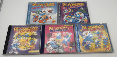 5er Set Konvolut Die Schlümpfe Musik CD´s Kinder Die Fette Megaparty Tekkno ist