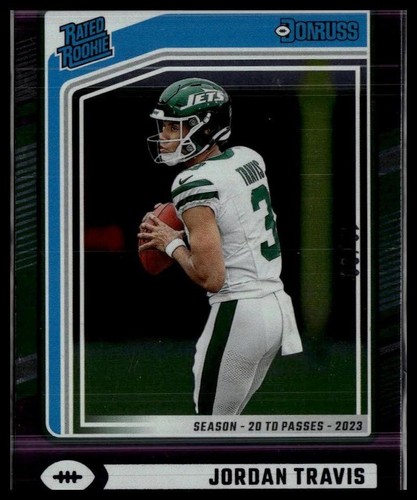 2024 Donruss #349 Jordan Travis Season Stat Line #/20 Rookie SN,RC