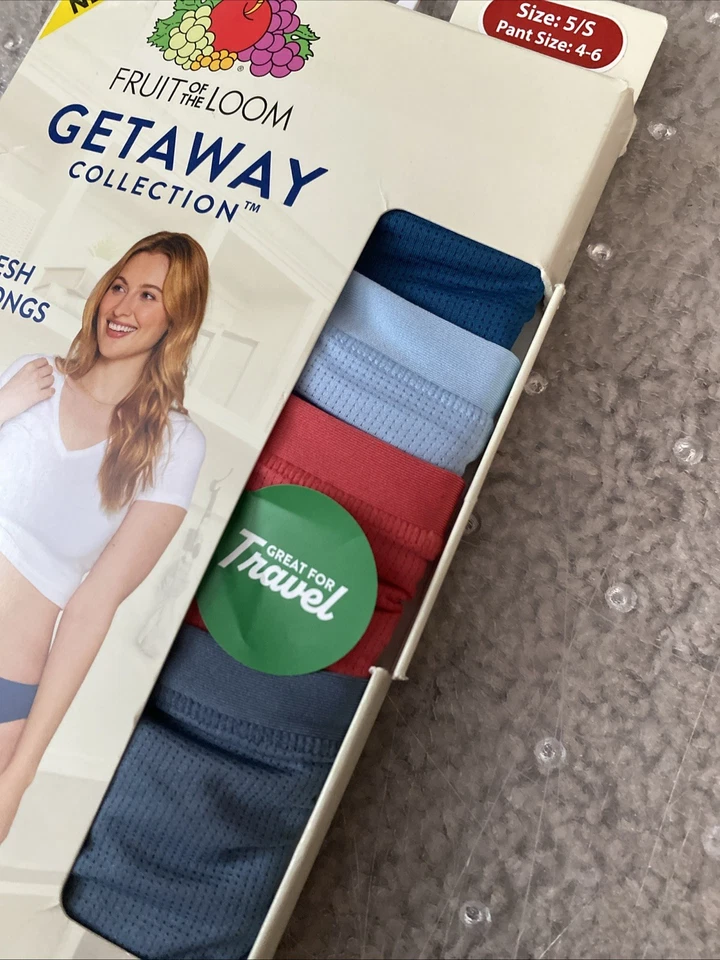 Tanga de malla refrescante Fruit of the Loom para mujer talla 5/pequeña colección escapada Foto 4 de 4