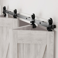 Ccjh 68 Bi-Folding Sliding Barn Door Hardware Kit For 4 Doorsslide Smoothly