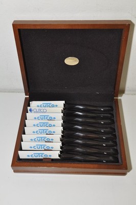 Cutco 1759 JE Table Knife Set 8 Piece Stainless Steel Steak Knives with Box