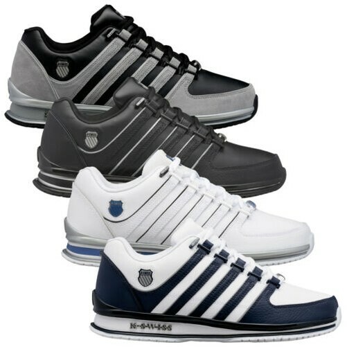 k swiss black leather trainers