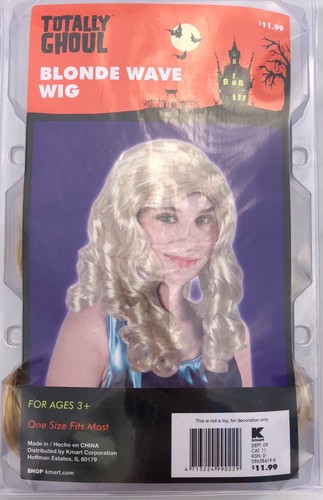 TOTALLY GHOUL BLOND WAVE WIG FITS MOST HALLOWEEN COSTUME ACCESSORY BRAND NEW B6 - Picture 1 of 2