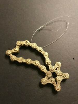Shooting Star COMET ornament made of recycled bike chain Great Gift For Cyclists