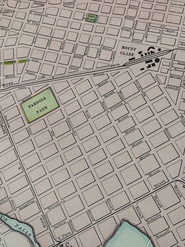 1906 Color Map BALTIMORE 28" x 20.5" Rand McNally, Johns Hopkins, Inner Harbor - Picture 15 of 20