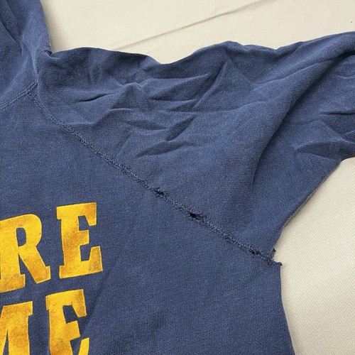 Vintage 80s Champion Notre Dame Logo Hoodie Sweatshirt Navy Blue Sz S - Picture 8 of 10
