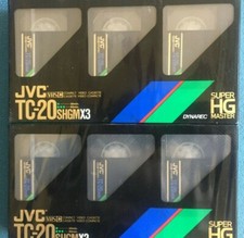 Lot of 6 JVC VHSC VHS-C Compact Cassettes, High Quality Super HG Master SHGM Dyn
