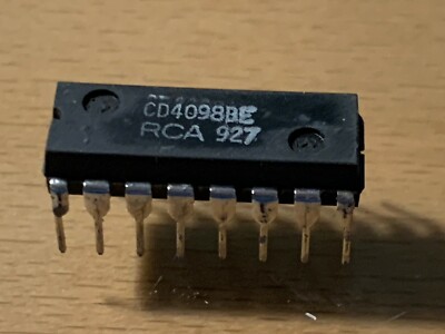 RCA IC- CD4098BE- DIP-16- CMOS Dual Monostable Multivibrator.