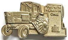 NEW INTERNATIONAL HARVESTER "NEW NUMBER ONE" TRACTOR SPEC CAST GOLD BELT BUCKLE