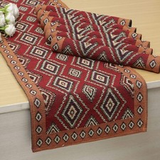 Cotton Jacquard 6 Placemats with 1Table Runner for Dining Table