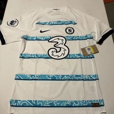 Nike Chelsea FC 23/24 Authentic Pitch Soccer Jersey DJ7640-101 Small White Blue