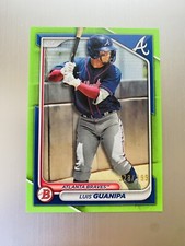 Luis Guanipa 2024 Bowman Prospects #BP-118 Neon Green Border #’d /399 Braves Rc