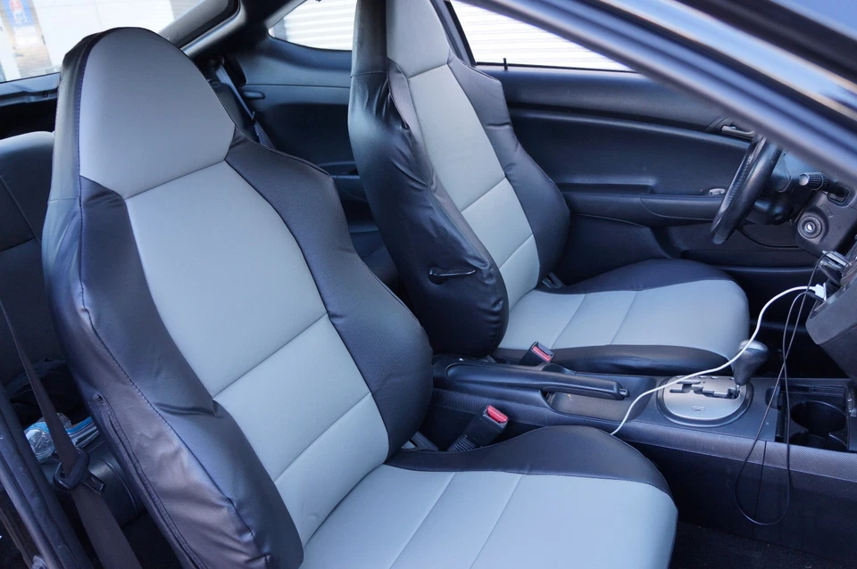 PARA ACURA RSX 2002-2006 IGGEE S. CUERO AJUSTE PERSONALIZADO 2 FUNDAS ASIENTO DELANTERO 13 COLORES Foto 2 de 4