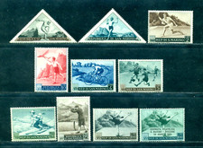 1953 Tennis,Cycling,Football,Roller Skates,Sport,San Marino,493,502,&euro;155/$200MNH
