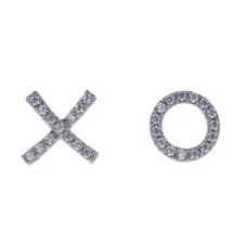 Sterling Silver, Hugs and Kisses Studs, XO Earrings, Silver XO, Gold XO, E39135