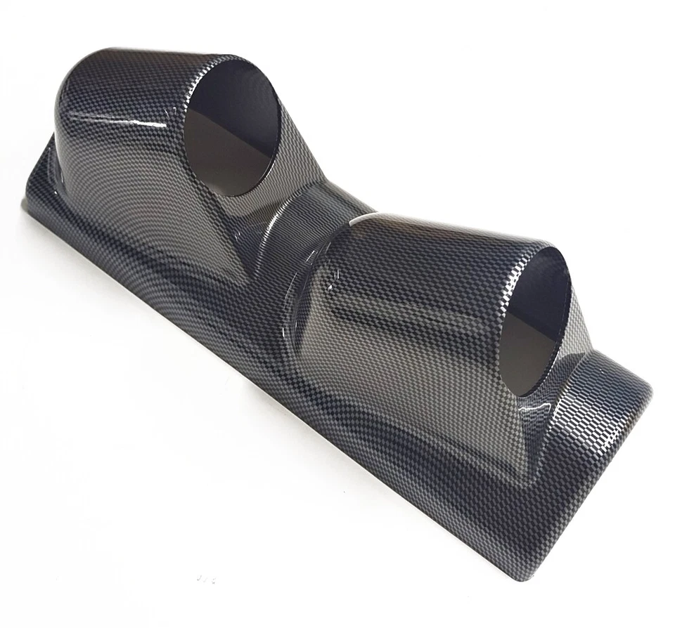 52 mm 2"" conductor izquierdo fibra de carbono pilar A calibre 2 orificios medidor montaje soportes vainas Foto 4 de 4