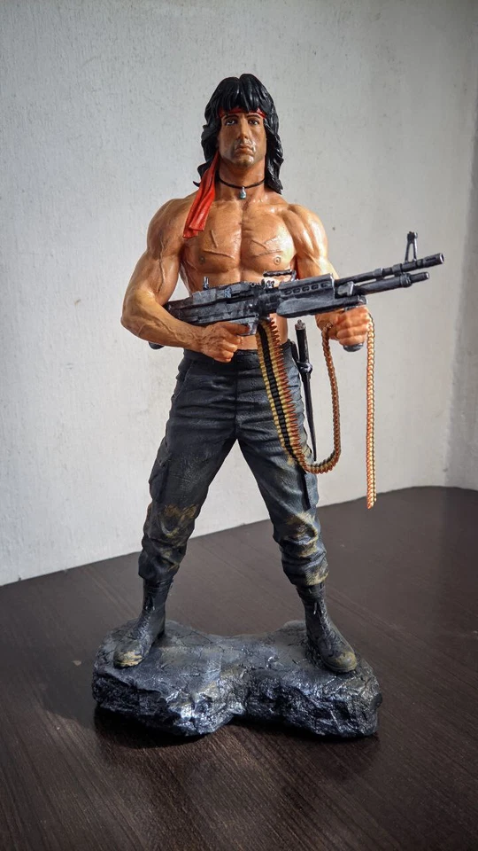 Figura Resina Rambo - Pintada Profesionalmente a Mano -25 cm Foto 2 de 4