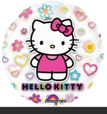 EXTRA GROSSER Hello Kitty durchsichtiger Folienballon 26 ZOLL Geburtstagsfeier sauber UK