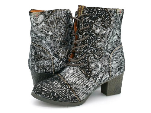 Combat Side Zipper Mid Heeled Booties 