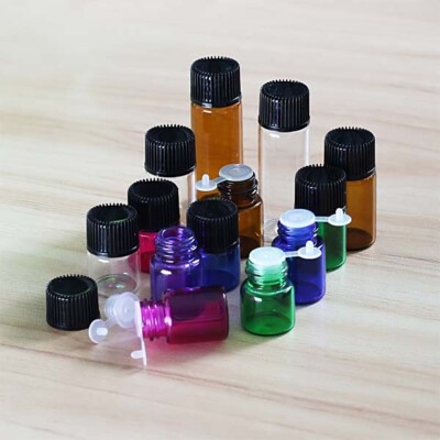 1-5ml DIY Refillable Essential Oils Jars Message glass bottles perfume Tiny