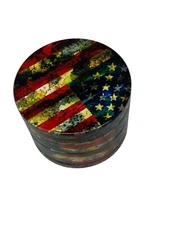 GRINDER 4 PIECE AMERICAN FLAG MAGNETIC HAND MUELLER HEBS 1.7'' /2''