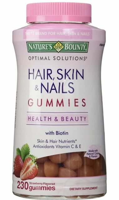 Natures Bounty Hair Skin And Nails Gummies With Biotin 2500 Mcg Per 120ct For Sale Online Ebay