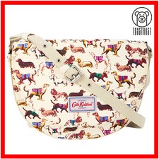 Cath Kidston Crossbody Bag Small Shoulder Curved Saddle Sketchbook Dog CK41