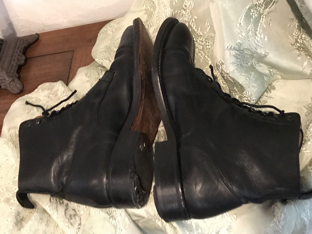 Dockmasters leather boot Vintage Dockmasters Boots Italy Black Lace Up Leather Round  main image 2