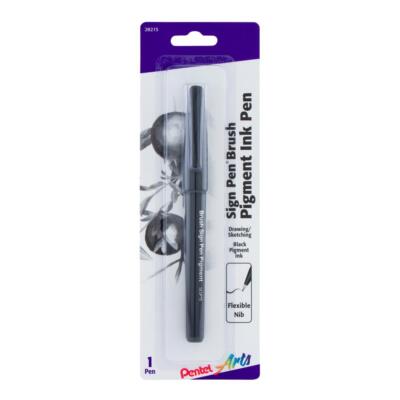 Pentel Arts Sign Pens with Brush Tip - You Choose Color