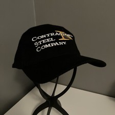 Contractor Steel Company Black SnapBack Baseball Cap Hat Activewear H099