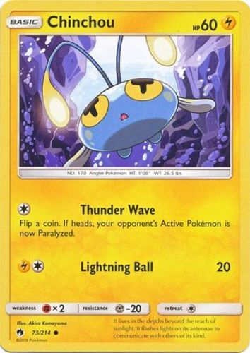 Pokemon Chinchou - 73/214 - Common NM-Mint Lost Thunder