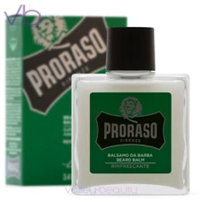 PRORASO Single Blade Refresh Beard & Mustache Balm, Eucalyptus Aftercare