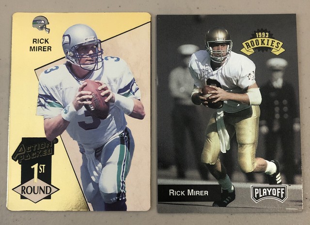 Rick Mirer Seattle Seahawks Football Cards 2 Rookie Card Lot 0533 