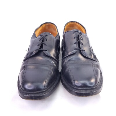 Allen Edmonds Black Leather Dress Shoes Bicycle Toe Lace Up  display picture 3