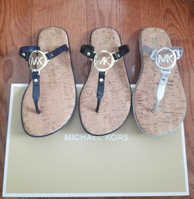 mk cork flip flops