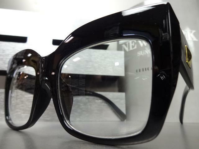 OVERSIZED RETRO CAT EYE Style Clear Lens EYE GLASSES Thick Black Fashion Frame