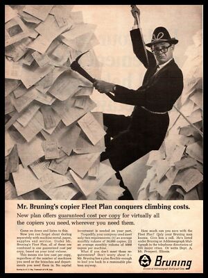 1967 Bruning Mt. Prospect IL Copier Fleet Plan Guaranteed Cost Per Copy Print Ad