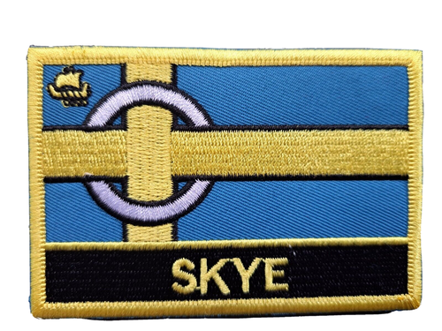 Isle of Skye Scotland Flag Embroidered Patch - Sew or Iron on - Picture 1 of 3