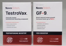 Novex Biotech Growth Factor 9 + Testrovax GF-9 120 Caps Testrovax 90 Tablets