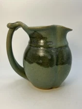 Buie Art Pottery Gatlinburg Tennessee Vase-Pitcher With Handle Hand Crafted