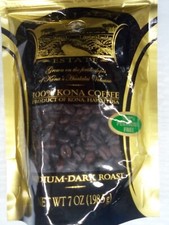 Hualalai 100 KONA COFFEE Medium Dark WHOLE BEAN 7oz. From Hilo. Best Prices