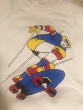 vintage skateboard girl sweater 80's made in usa