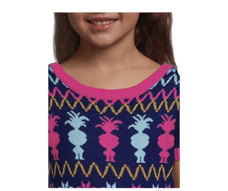 Vestido suéter con falda de malla Trolls para niñas, talla 10/12 Foto 2 de 4