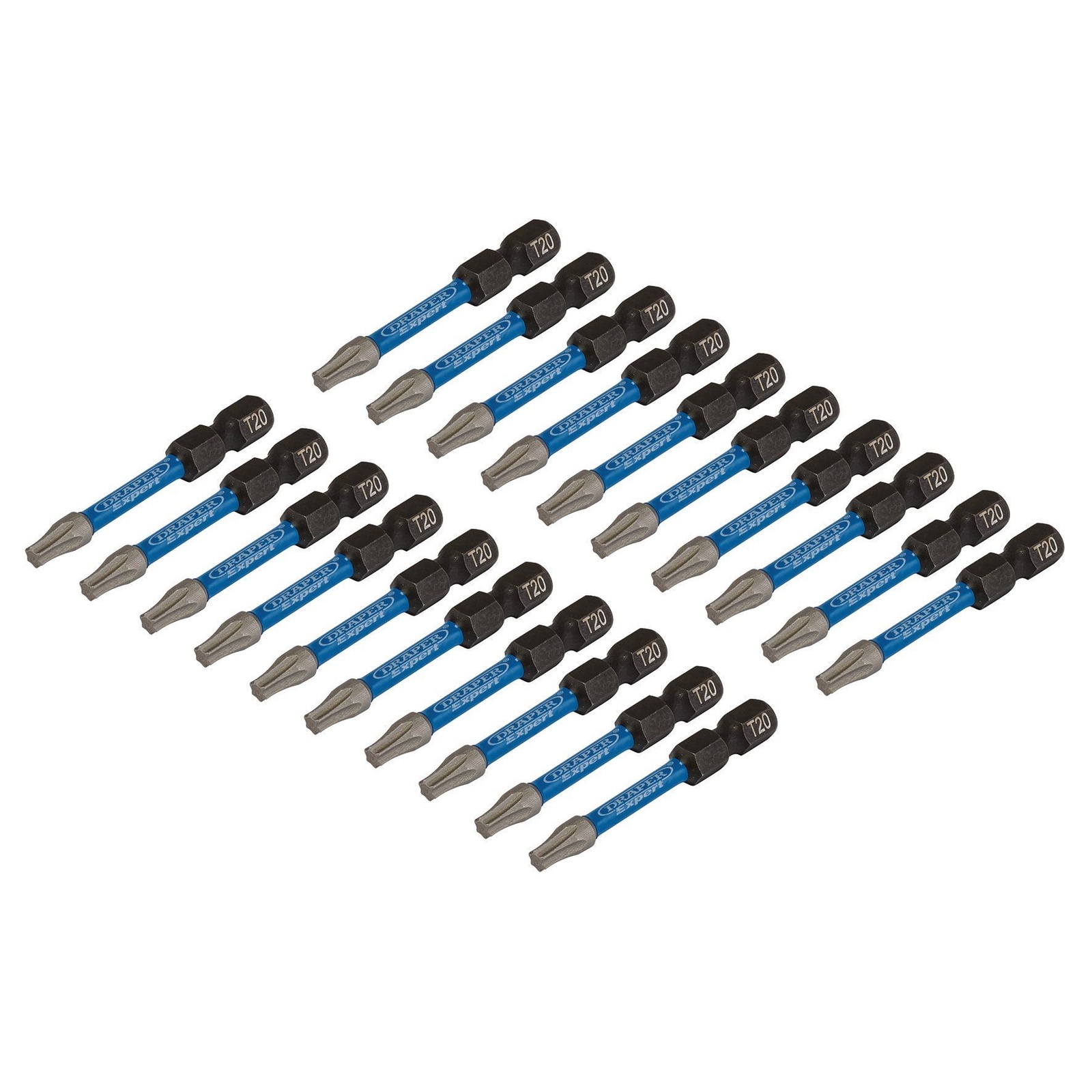 Draper T20 x 50mm Impact ScrewDriver Bit 20Pk IMBH/TX50/20