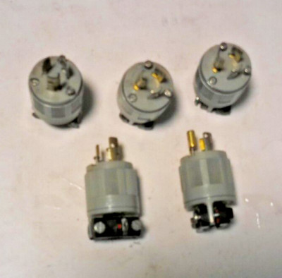 ARROW HART TURN & PULL MALE PLUGS 15A 277VAC 2P 3W NEMA L7-15P, LOT OF 5