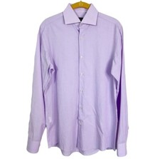 Hugo Boss Sharp Fit Lavender Long Sleeve Button Down Dress Shirt Men's Size 15