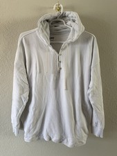 Aerie Unworn Antique White Oversize Pullover Hooded Sweatshirt Size M Cotton
